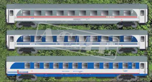 ACME AC55379 - 3-tlg. Set Personenwagen Euronight 414 Zagreb-Salzburg der Jz